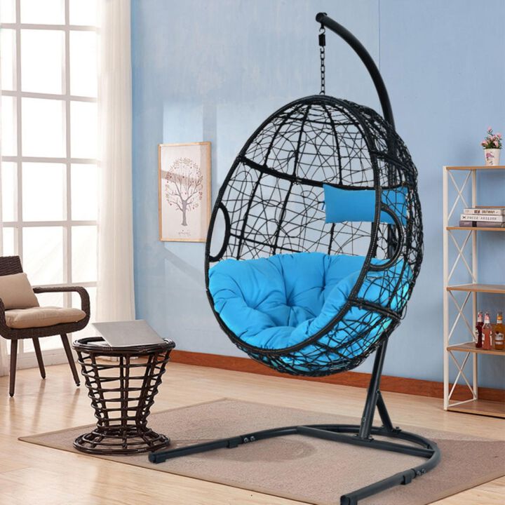 Hivvago Hanging Cushioned Hammock Chair with Stand