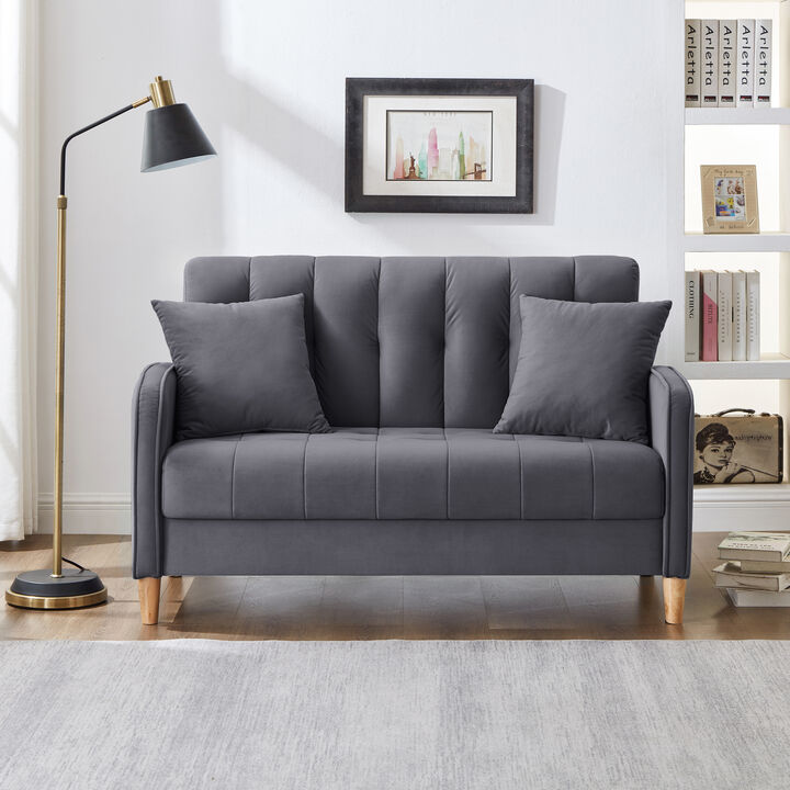 Merax Modern Velvet Loveseat Sofa Couch for Living Room