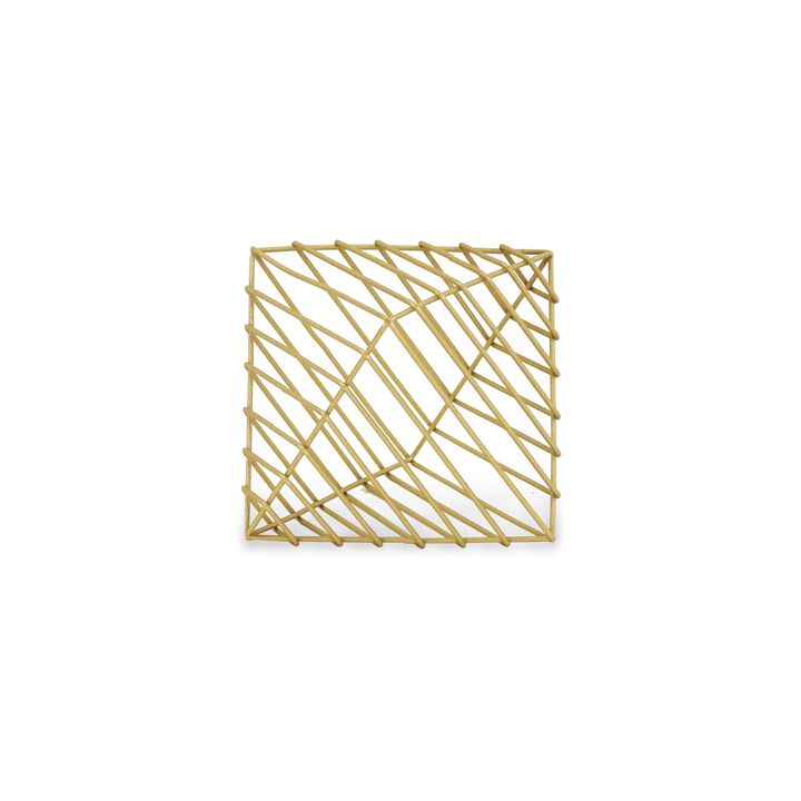 Brier Golden Diamond Shaped Decor Piece - Large