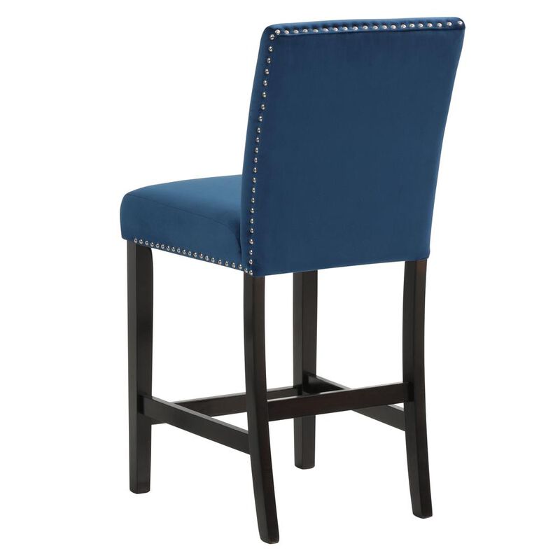 New Classic Furniture Furniture Celeste 5-Piece Faux Marble & Wood Counter Set in Blue