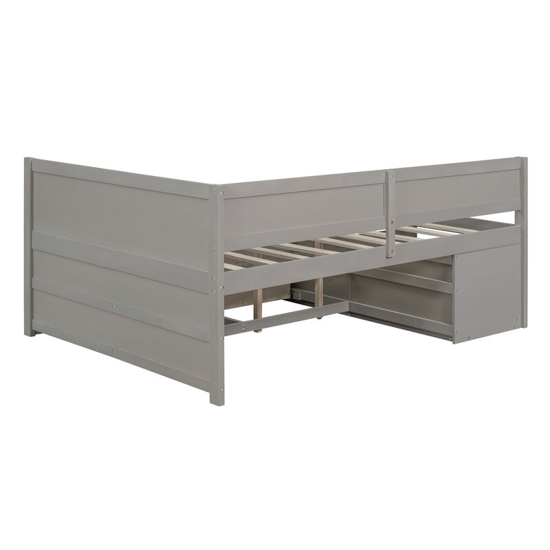 Merax Daybed with Drawers and Shelves