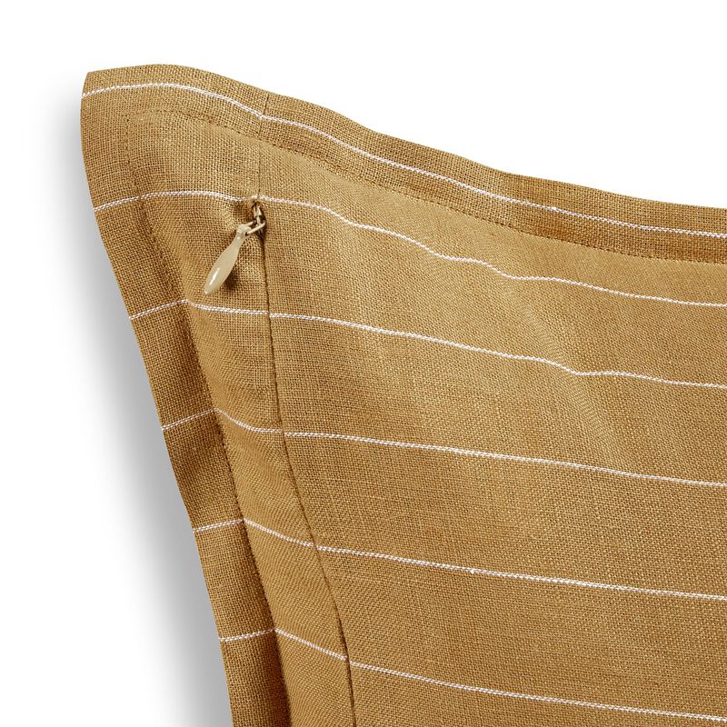 Solino Home Decorative Linen Pillow Cover 20 x 20 Inch - 100% European Flax Throw Pillow Case with Invisible Zipper | Santa Barbara