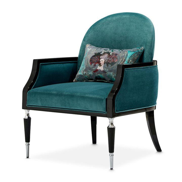 Michael Amini La Francaise Accent Chair - Azure/Black