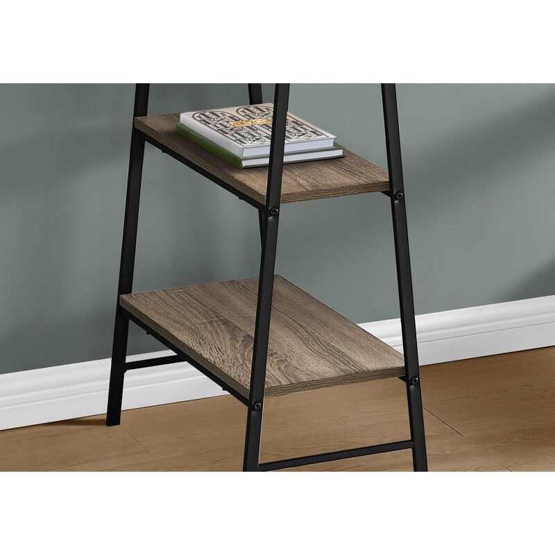 Monarch Specialties I 7523 Computer Desk, Home Office, Laptop, Storage Shelves, 48"L, Work, Metal, Laminate, Brown, Black, Contemporary, Modern