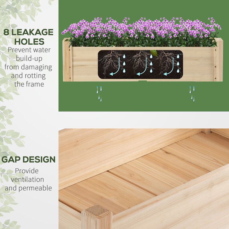 Streamdale Spacious Double-Decker Garden Bed Maximize Space, Enhance Growth