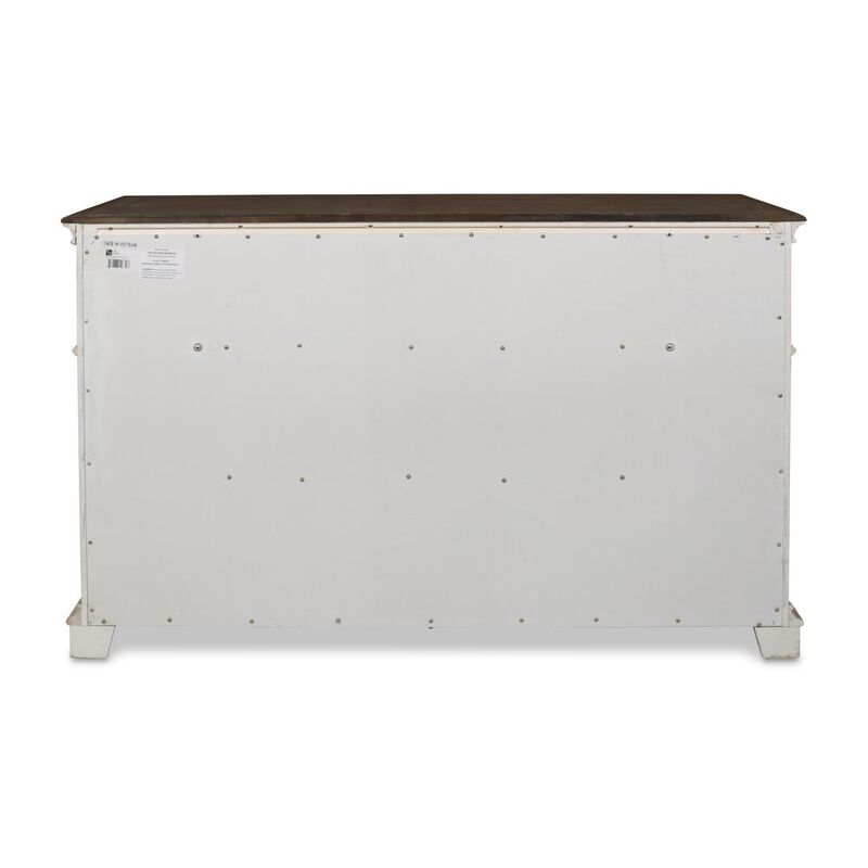New Classic Furniture Furniture Anastasia 7-Drawer Solid Wood Dresser in Antique White