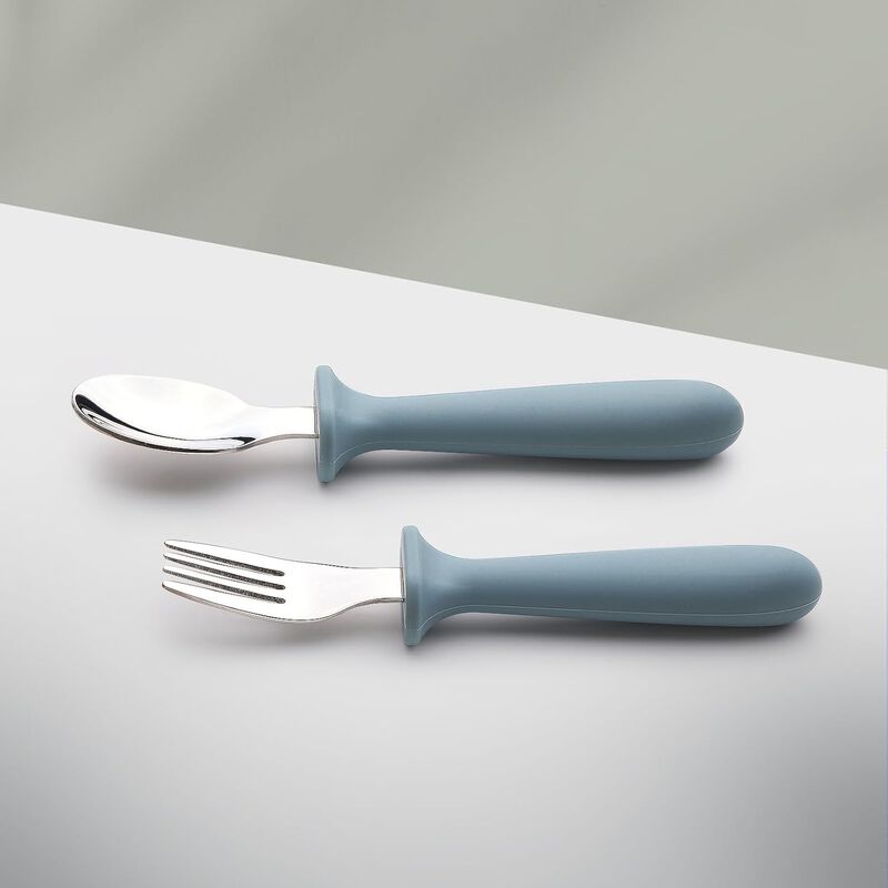 2-Pack Silicone Baby Feeding Set – Suction Plates & Utensils, BPA-Free