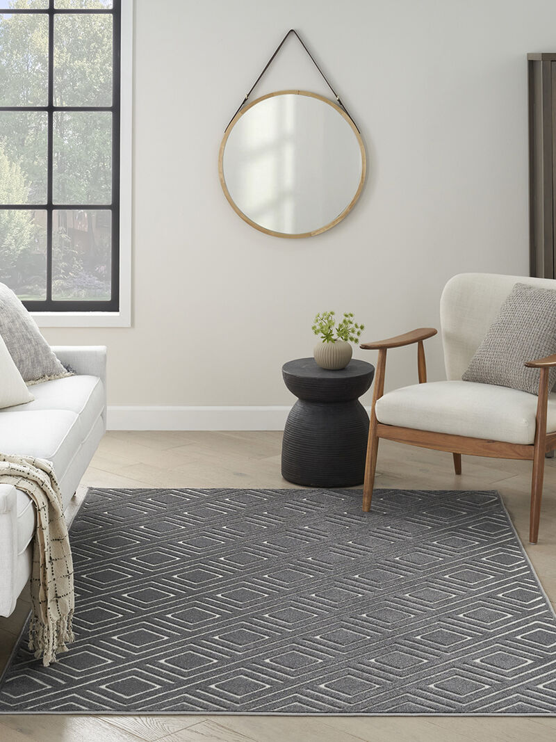 Care Free CAF03 Gray 3'11" x 5'11" Rug
