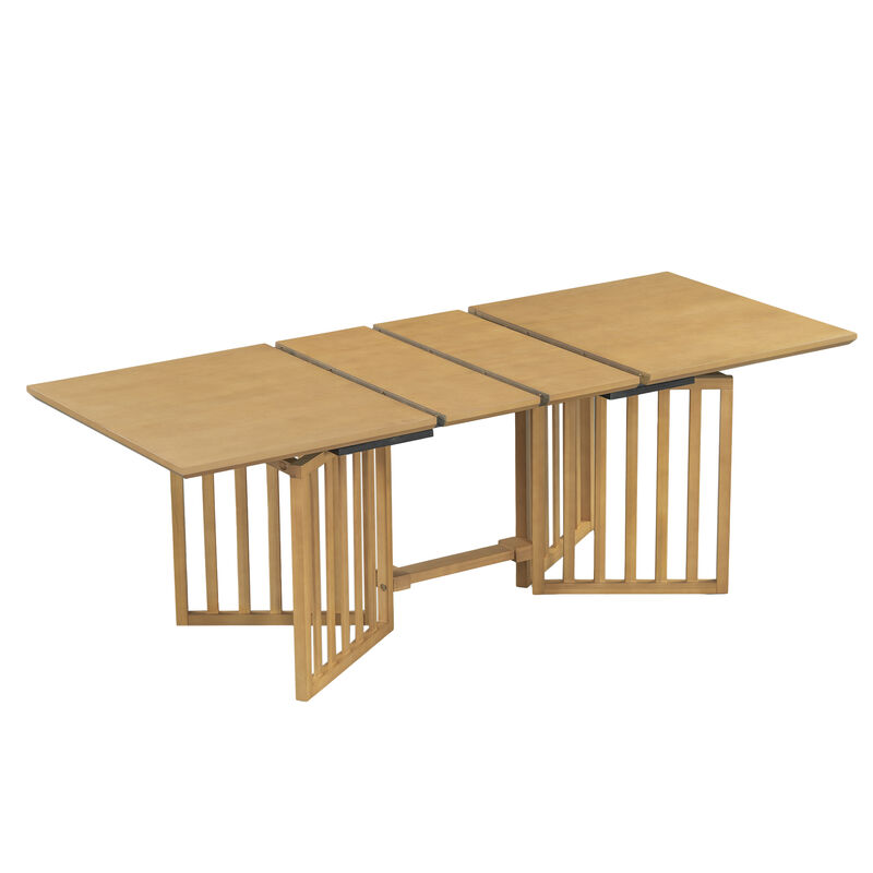 Merax Farmhouse 9-Piece Extendable Dining Table Chairs Set