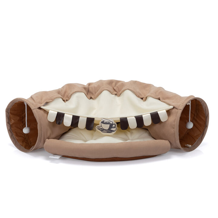 Streamdale Interactive Cat Tunnel with Hideaway, Scratch-Resistant & Washable