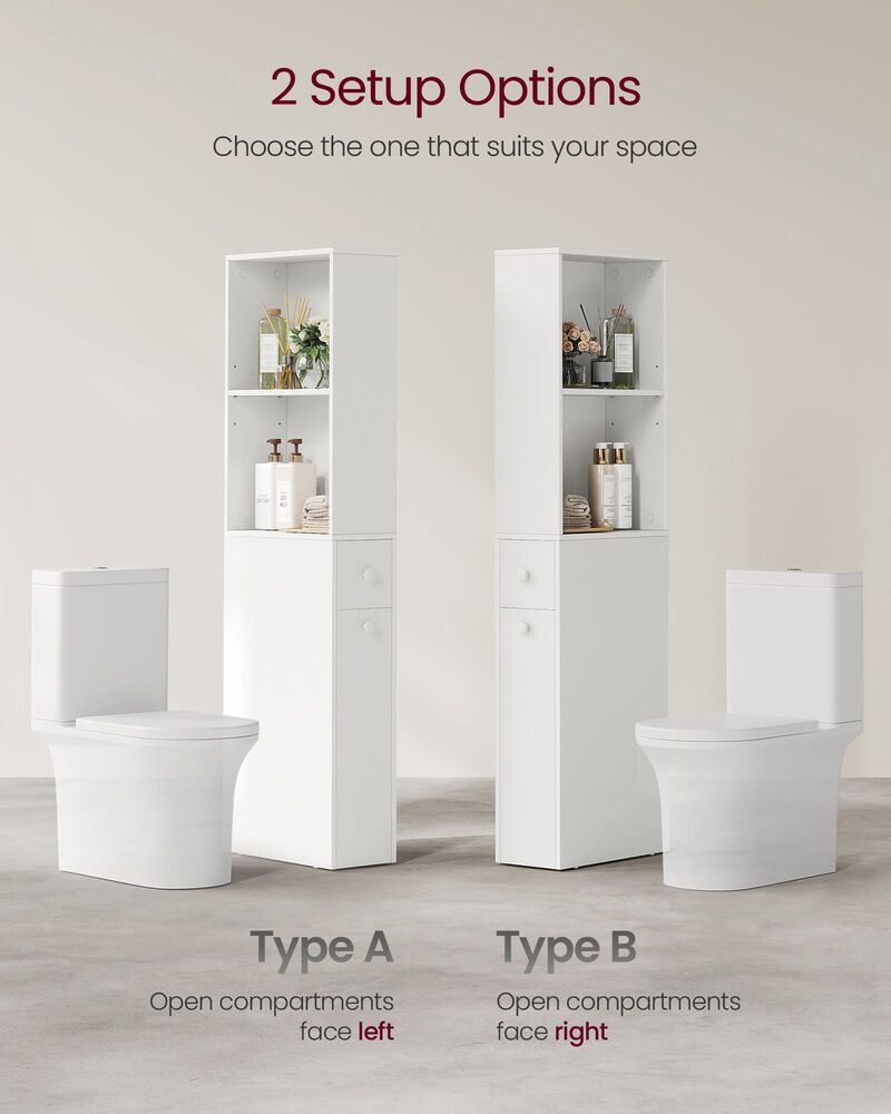 Freestanding Cabinet with Storage Drawers and Adjustable Shelf