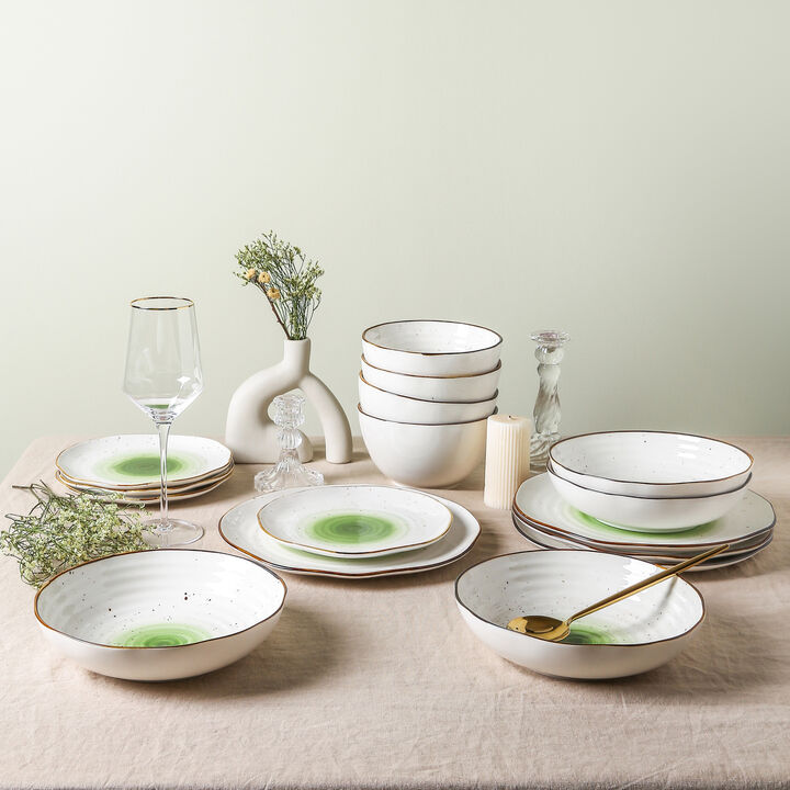 Christian Siriano Luma Porcelain 16 Piece Dinnerware Set