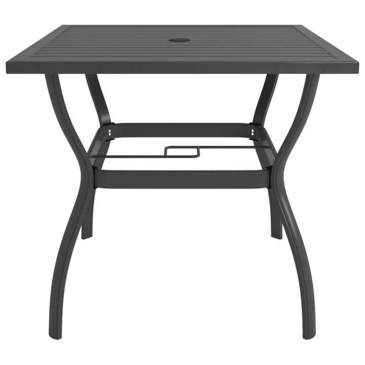 vidaXL Garden Table Anthracite 32.1"x32.1"x28.3" Steel