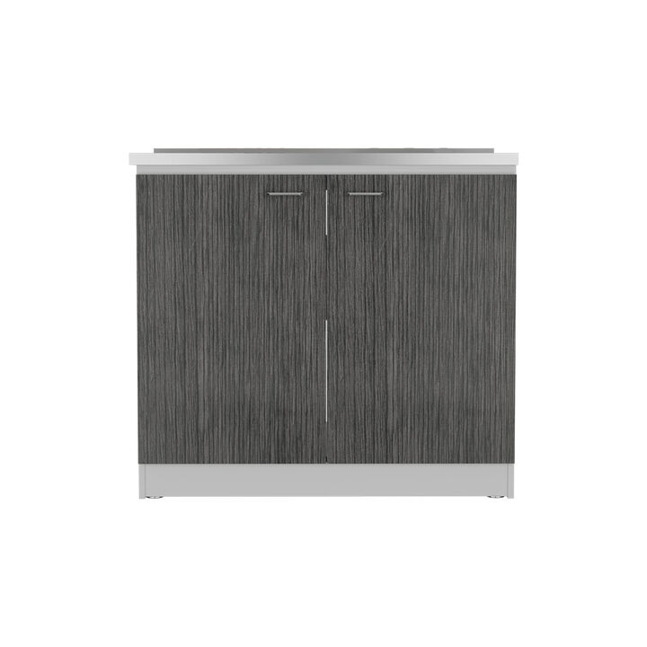 Utility Sink Vernal, Kitchen, White / Smoky Oak