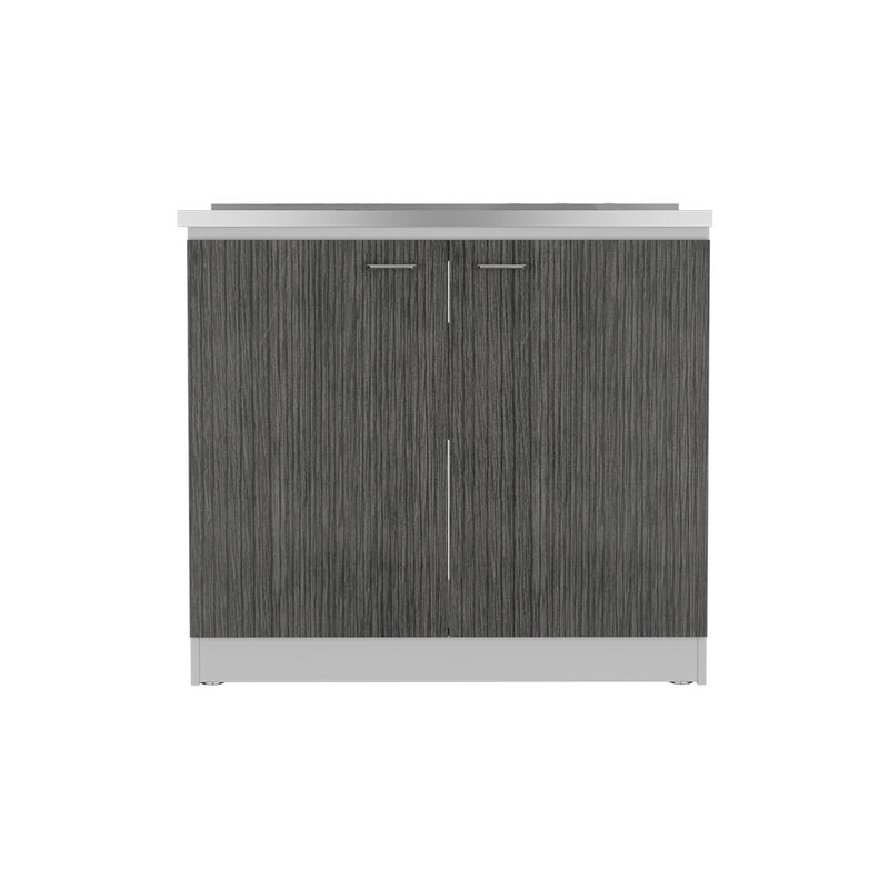 Utility Sink Vernal, Kitchen, White / Smoky Oak