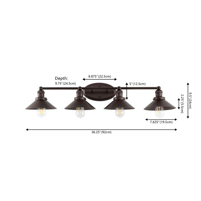 July Industrial Farmhouse Metal Vanity Light