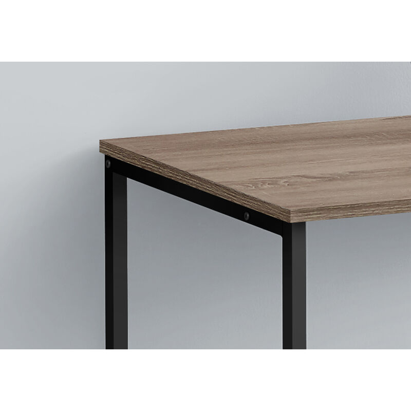 Monarch Specialties I 7777 Computer Desk, Home Office, Laptop, Left, Right Set-up, Storage Drawers, 40"L, Work, Metal, Laminate, Brown, Black, Contemporary, Modern