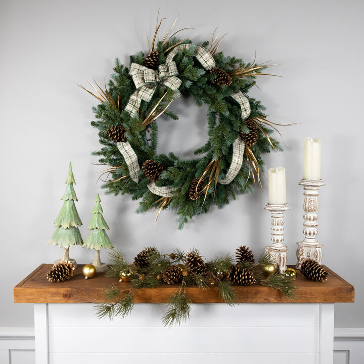 Blue Spruce Artificial Christmas Wreath  48-Inch  Unlit