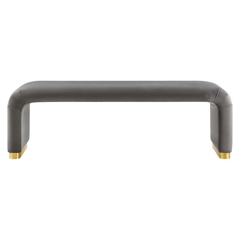 Modway Koda Performance Velvet Waterfall Long Bench