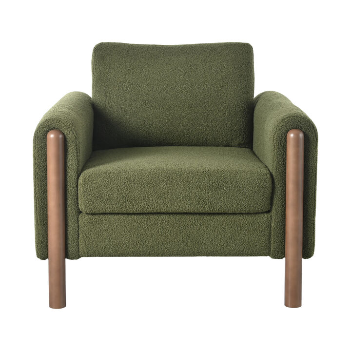 Merax Teddy Upholstered Single Sofa Accent Chair
