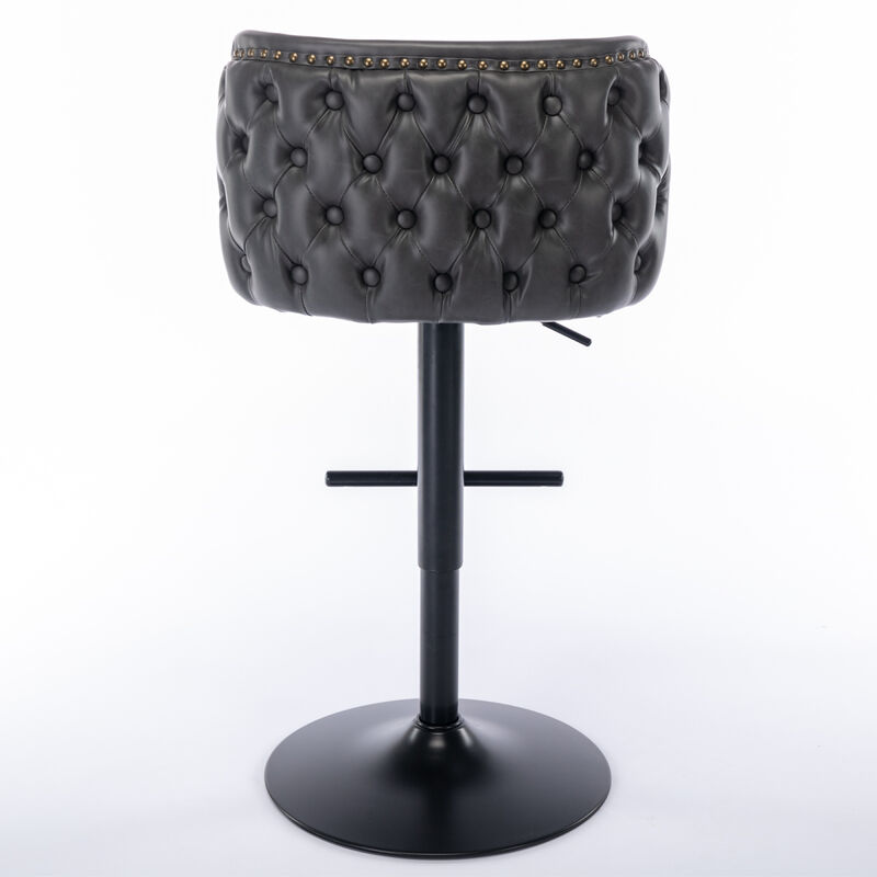 Set of 2 Modern Adjustable Swivel Bar Stools