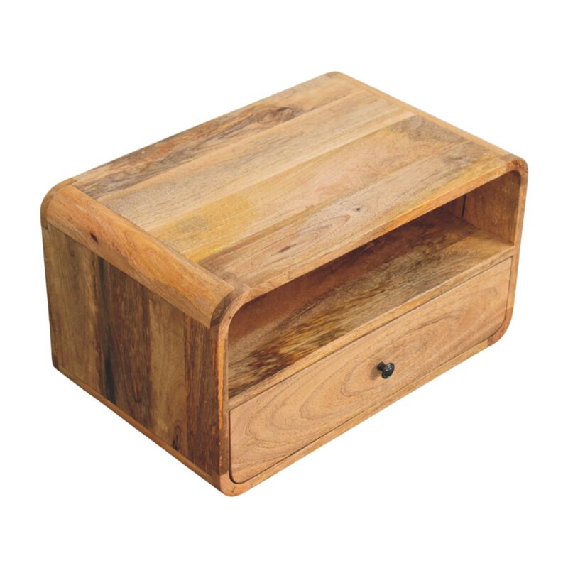 Artisan Furniture Solid Wood Avora Wall-Mounted Oak-ish Nightstand
