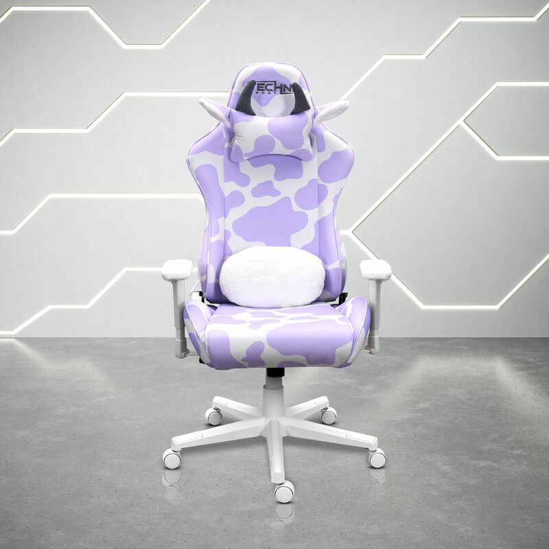 Techni Sport TS85 Lavender Print COW Series Gaming Chair