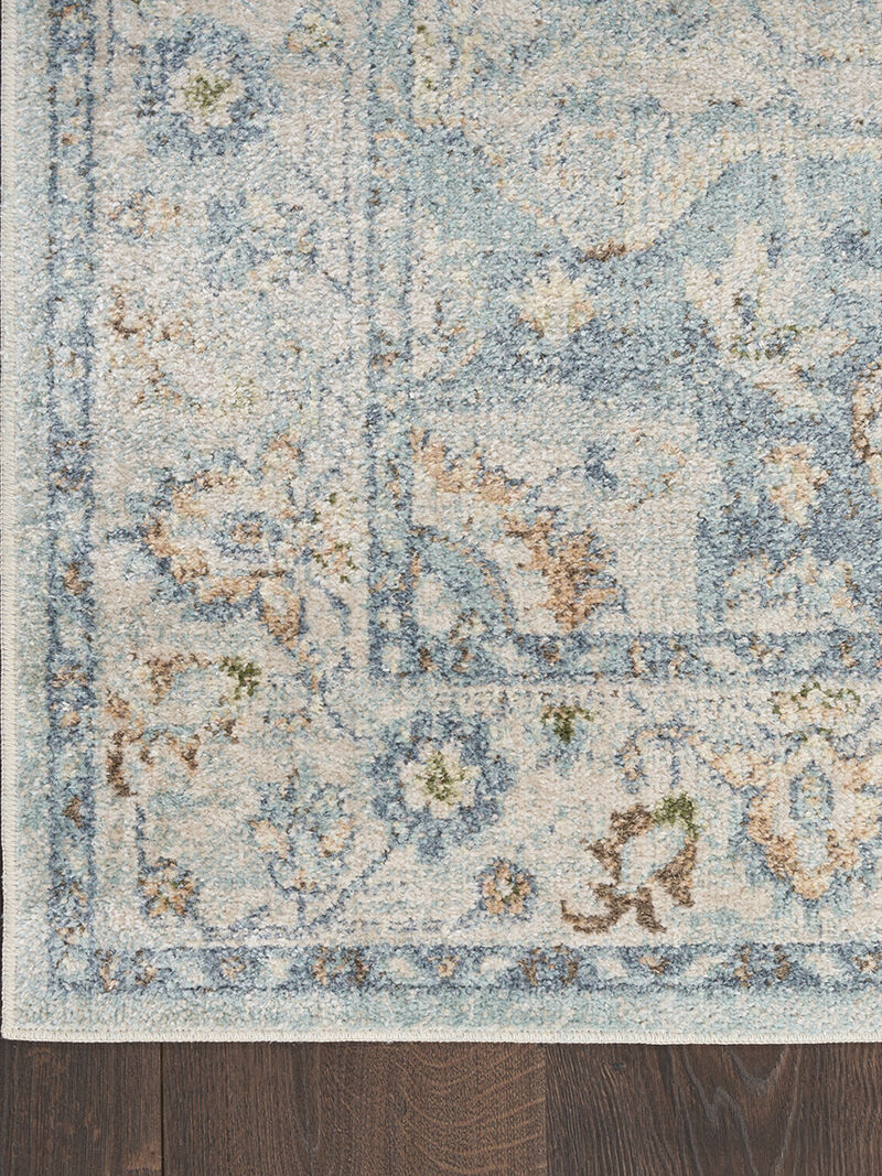 Astra Machine Washable ASW12 Light Blue 7'10" x 10' Rug