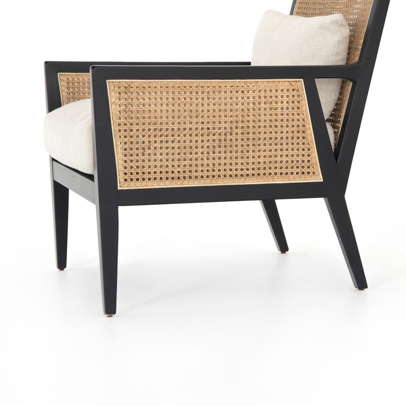 Antonia Cane Arm Chair in Ebony