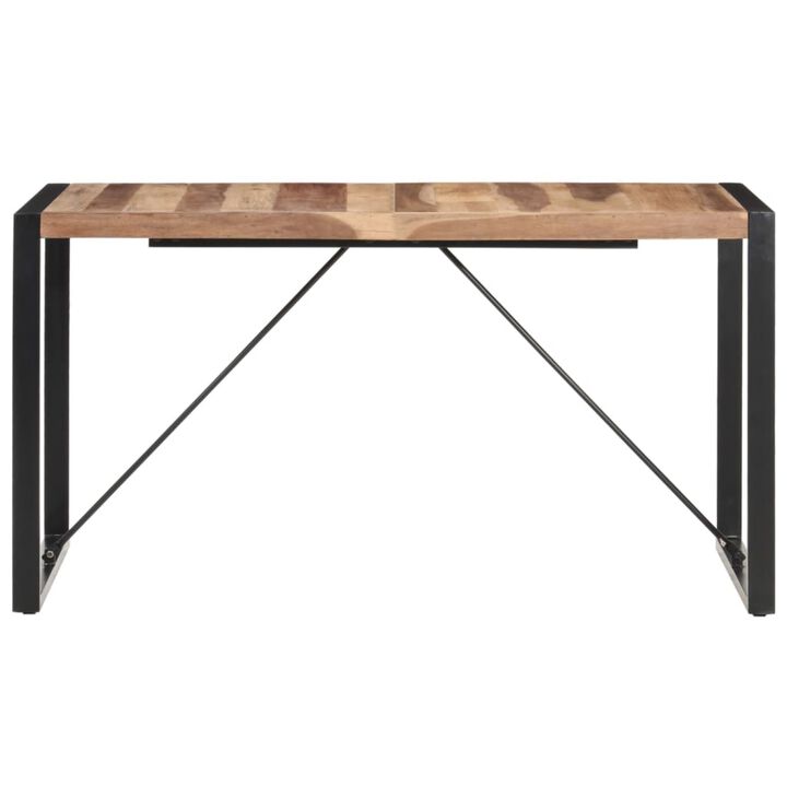 vidaXL Dining Table 55.1"x27.6"x29.5" Solid Wood with Sheesham Finish