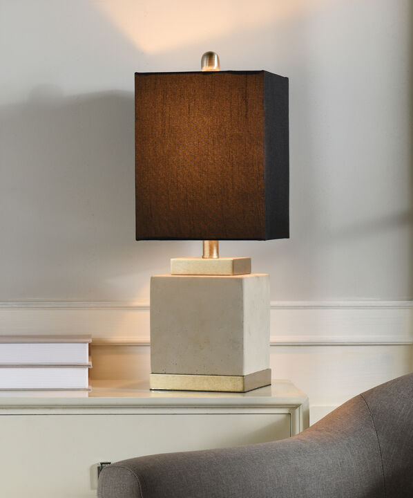 Soft Brass & Cement Table Lamp