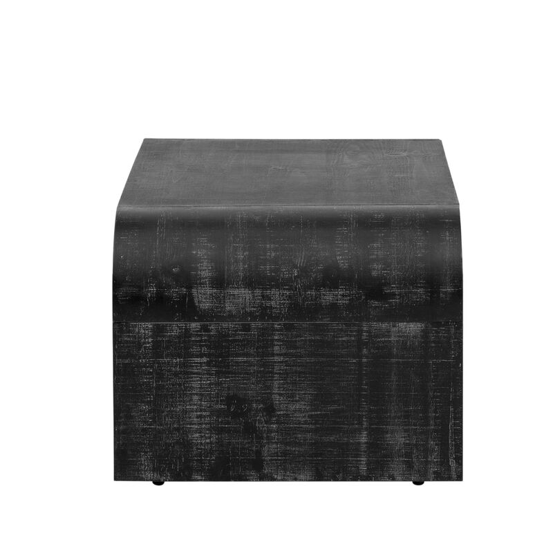 Merax Minimalist Coffee Table with Curved Edge
