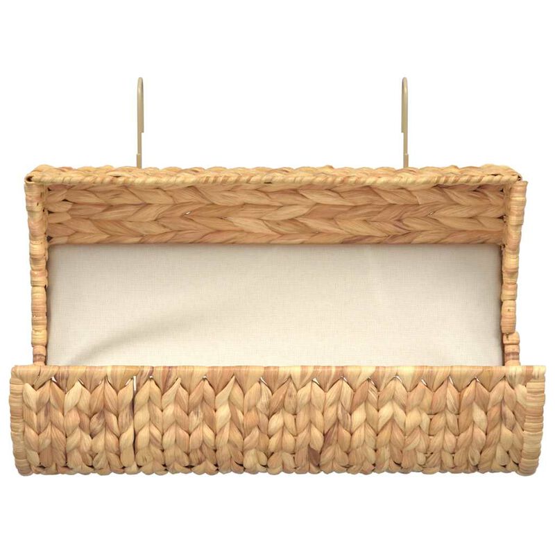 Cat Bed with Cushion Water Hyacinth 14.6"x7.9"x7.9"
