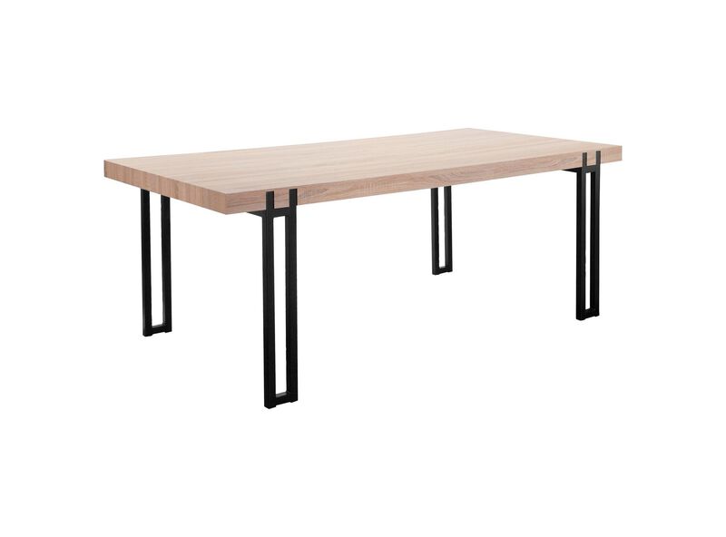 Kent 6-Seating Dining Table with Black Metal Legs