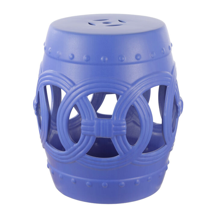 Lucky Coins 16" Chinese Ceramic Drum Garden Stool