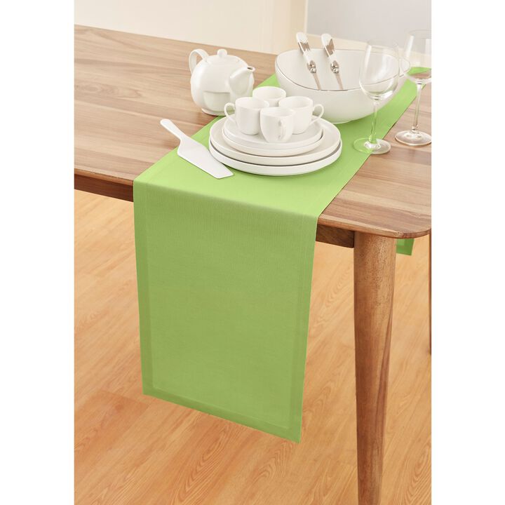 Solino Home Cotton Linen Plain Table Runner | Dru
