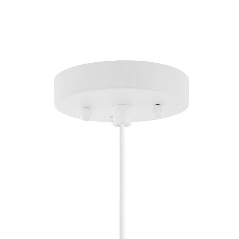 Leo 1-Light Farmhouse Coastal Rattan 180" Cord Plug-In or Hardwired LED Pendant