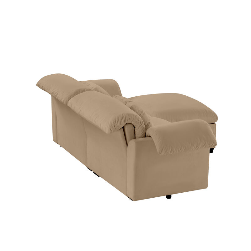 Merax Loveseat Sofa with Storage Reversible Ottoman