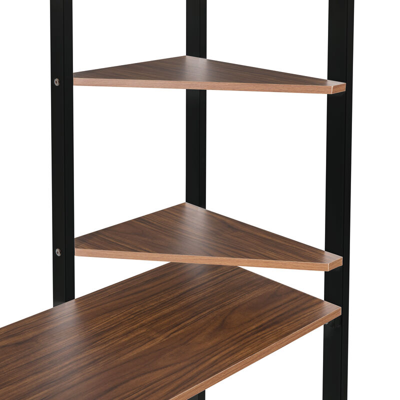 Merax Loft Bed Frame with 2 Built-in Ladders