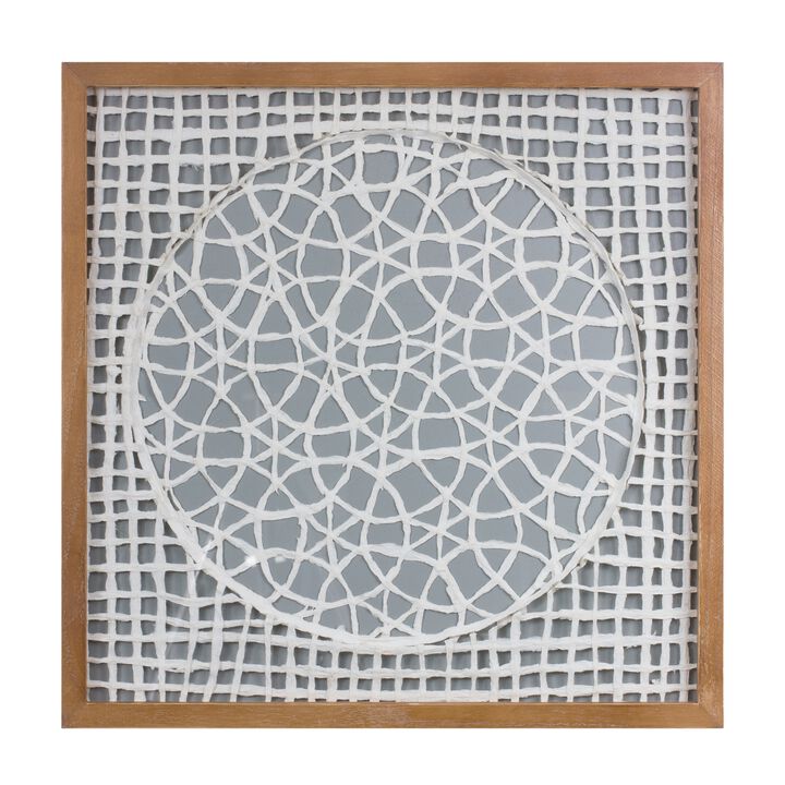 Textured Paper Mache Wall Art in Frame for Unique Home Accents