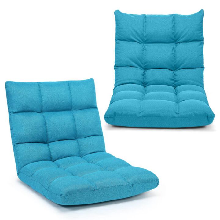 Hivvago 14-Position Adjustable Folding Lazy Gaming Sofa