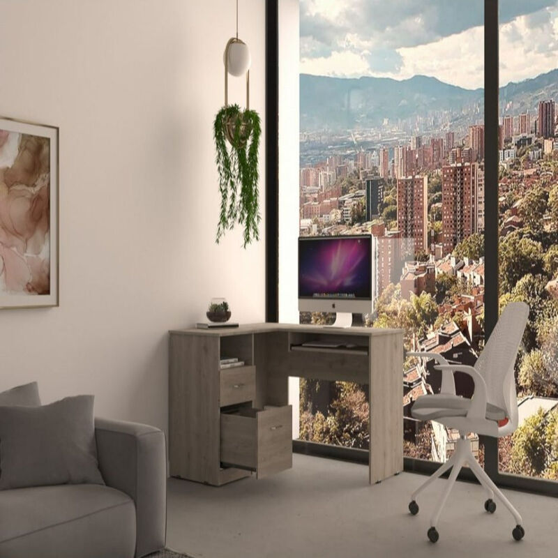 L-Shaped Desk Bradford, Office, Light Gray