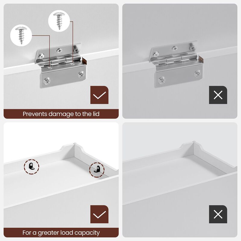 Storage Chest with 2 Safety Hinges