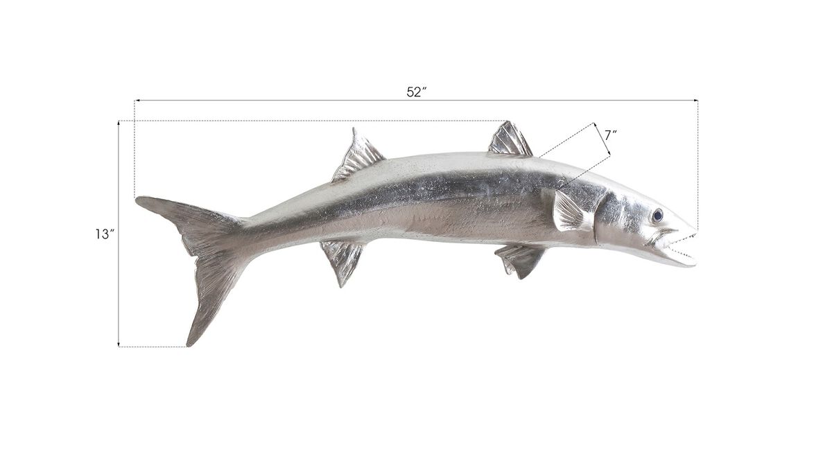 Barracuda Fish Wall Sculpture