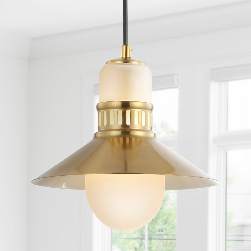 Colin Adjustable Iron/Glass Retro Hurricane LED Pendant