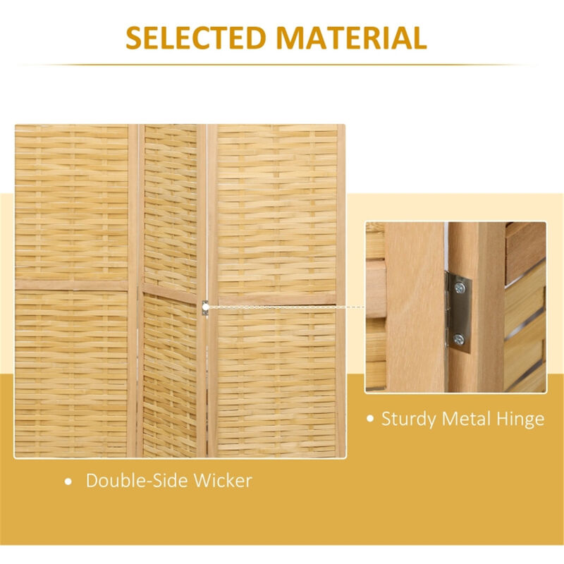Privacy Screen Freestanding Divider for Patio, Balcony & Indoor Spaces