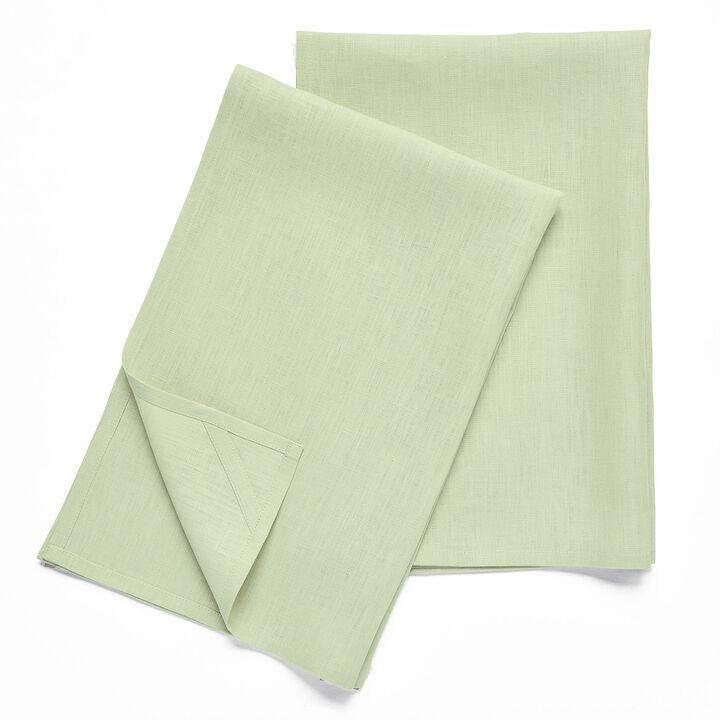 Solino Home 100% Pure Linen Kitchen Towels Set of 2 - 17 x 26 Inch | Fete
