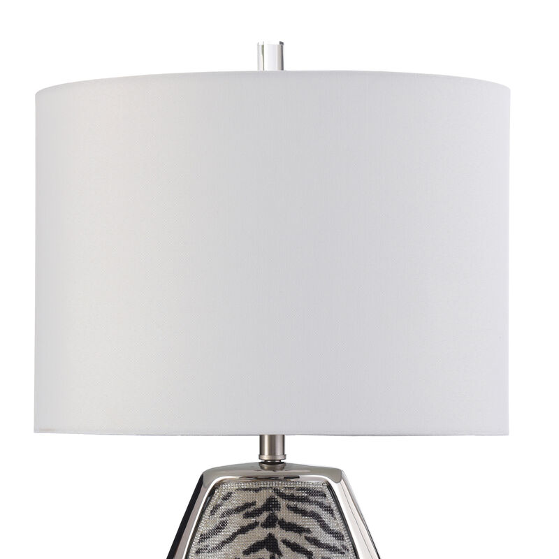 Silver Tiger Table Lamp