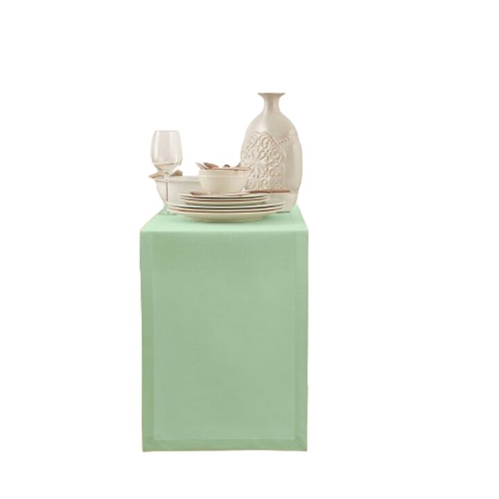 Solino Home Cotton Linen Plain Table Runner | Dru