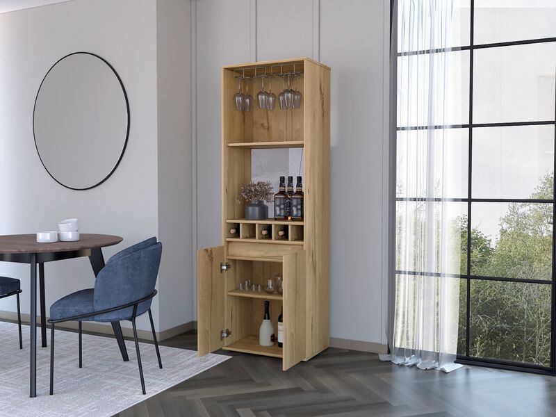 Bar Cabinet Tucson, Living Room, Light Oak